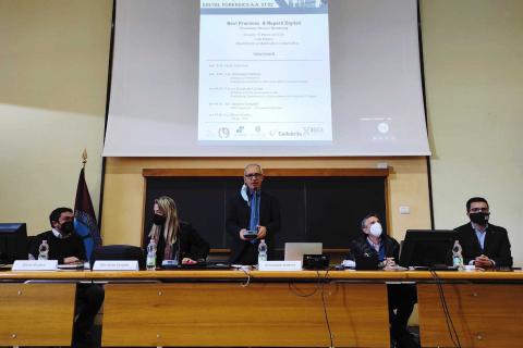 un momento dell’intervento del prof. Sebastiano Battiato