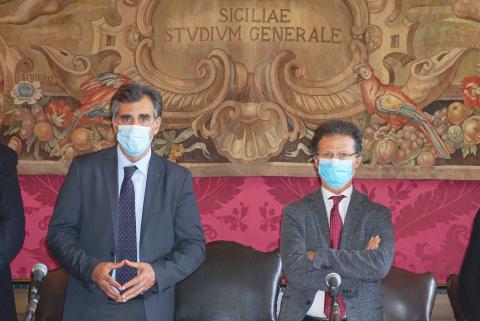 Da sinistra i rettore Salvatore Cuzzocrea e Francesco Priolo