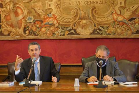 da sinistra il magistrato Sebastiano Ardita e il prof. Salvatore Adorno