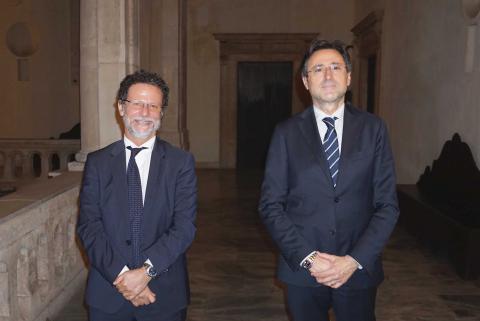 Il rettore Francesco Priolo e il questore Vito Calvino