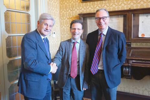 Nella foto da sinistra Giovanni Burtone, Francesco Priolo e Paolo La Greca