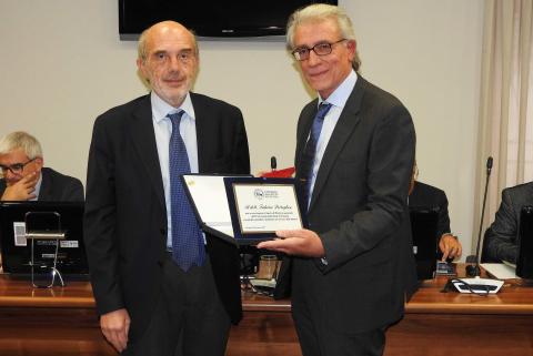 Il rettore Francesco Basile e il dott. Federico Portoghese