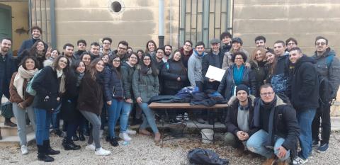 Gli studenti partecipanti alla visita