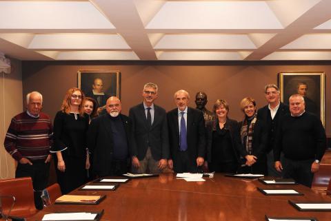 La delegazione ragusana con il rettore Basile