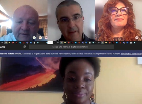 un momento della seduta di laurea