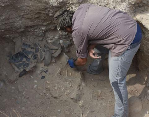 un momento dello scavo