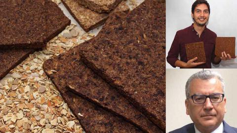 il pannello termoisolante con il dott. Vitale e il prof. Cascone