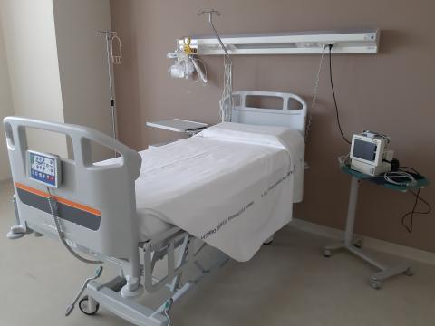 uno dei posti letto del reparto all'ospedale San Marco