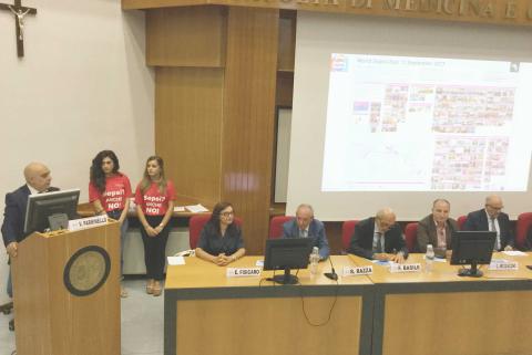 l'intervento del rettore Basile