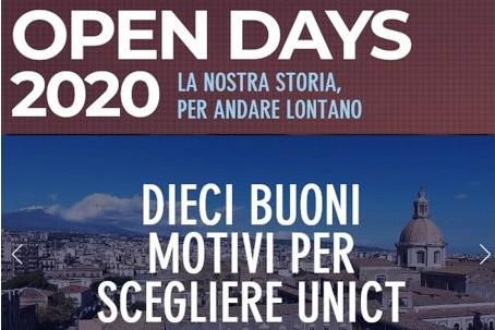 l'home page del sito aunpassodate.unict.it