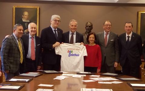 Gli organizzatori della Festa di primavera Telethon a Catania