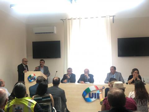 Un momento dell'incontro nella sede della Uil