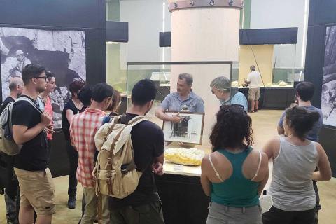 Un momento della visita al Museo Mineralogico della Zolfara "Sebastiano Mottura" di Caltanissetta